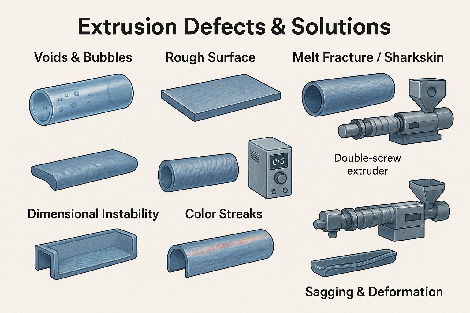 Extrusion Molding Defects and Solutions